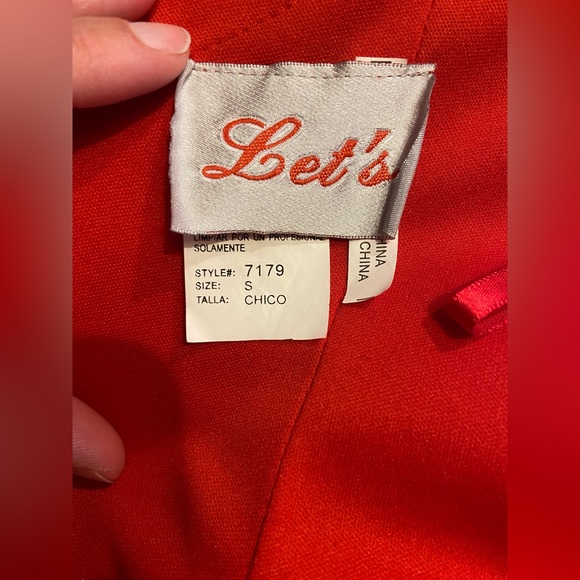 Let’s Red Ball Gown/Prom Dress size S - Picture 6 of 11